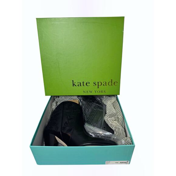 Kate Spade New York BLACK Embroidered Dalton Booties - NIB! - Picture 4 of 10